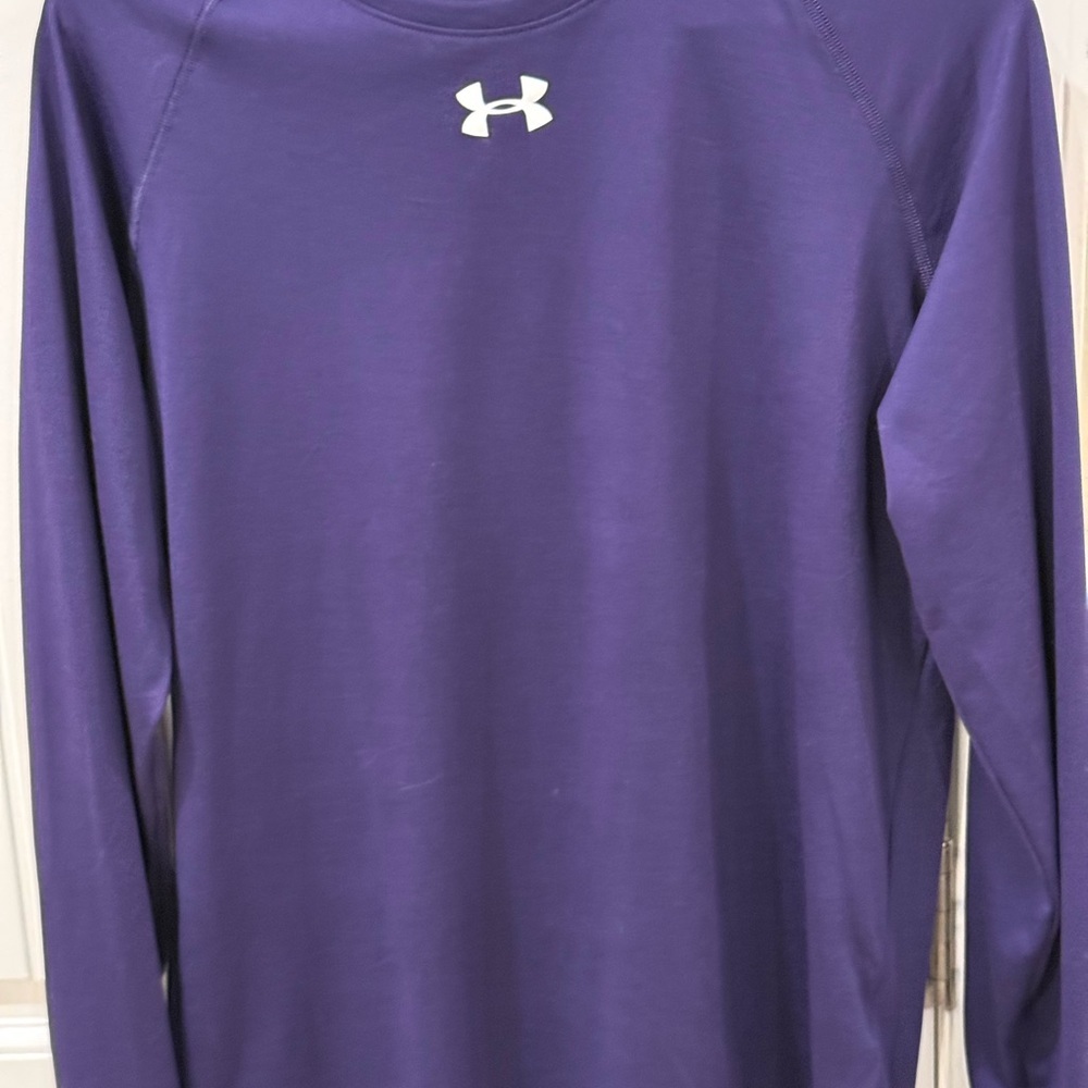 Under Armour Heatgear Purple Long Sleeve Shirt Men’s Small Loose Fit